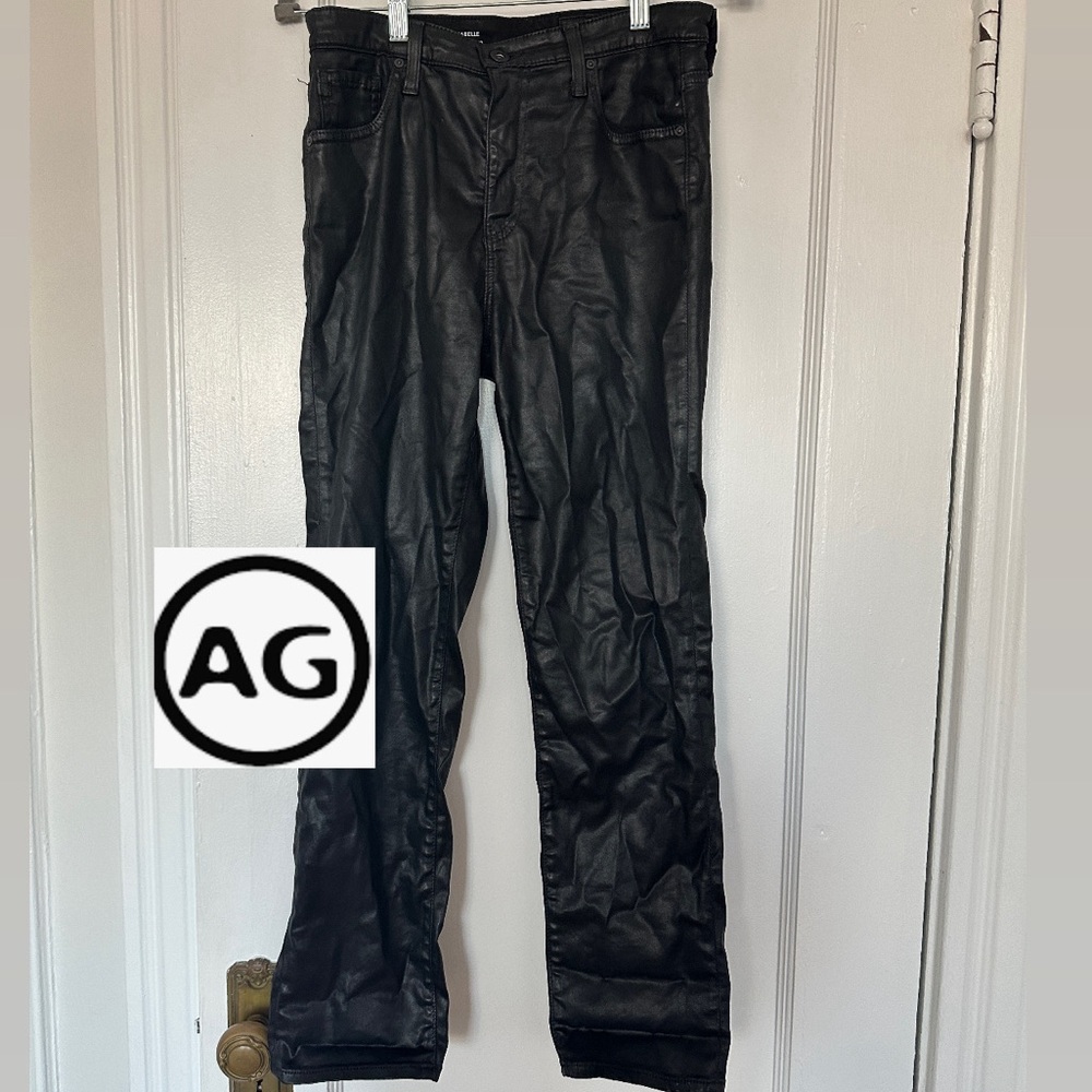 ag jeans leather pants 28